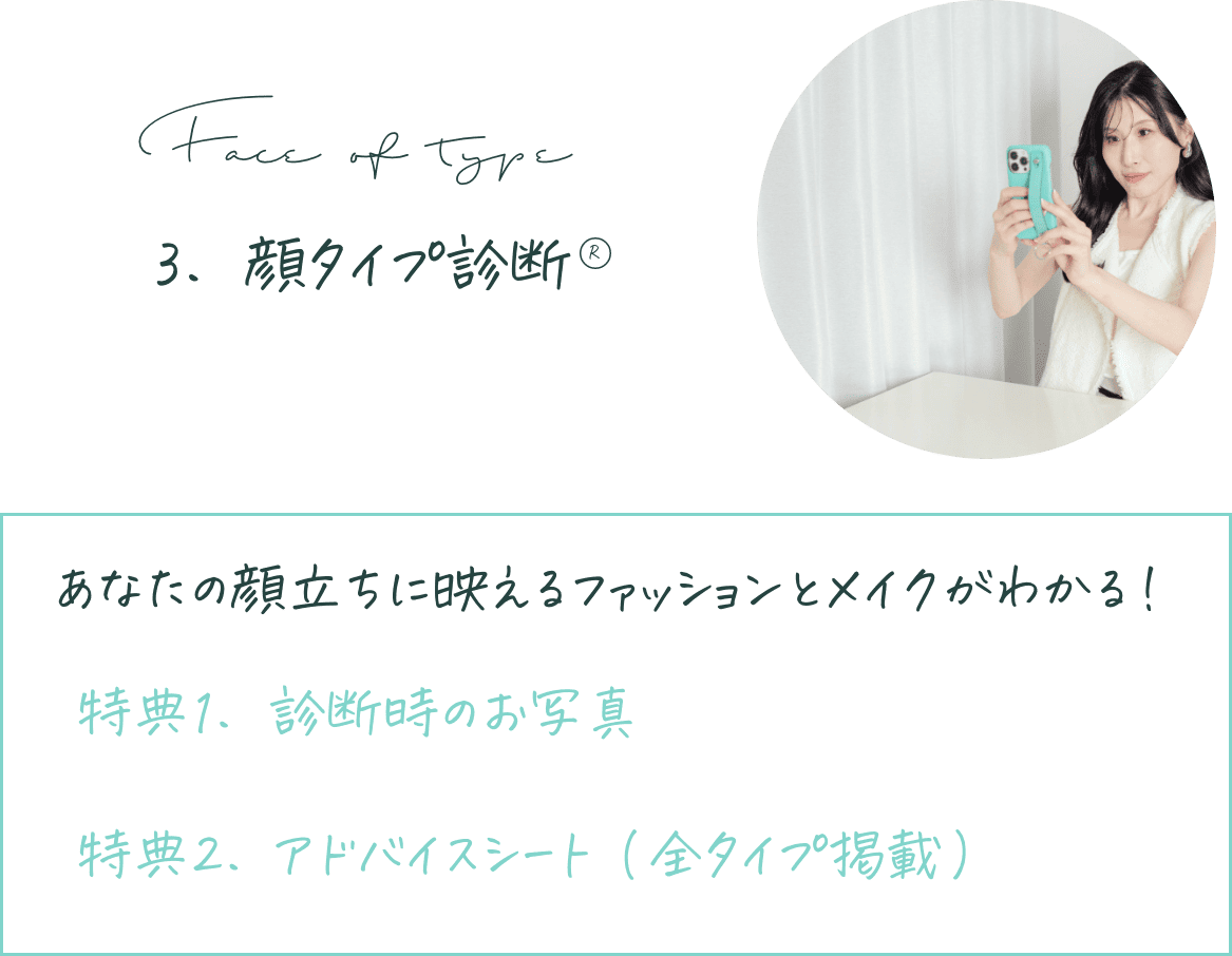 顔タイプ診断の説明