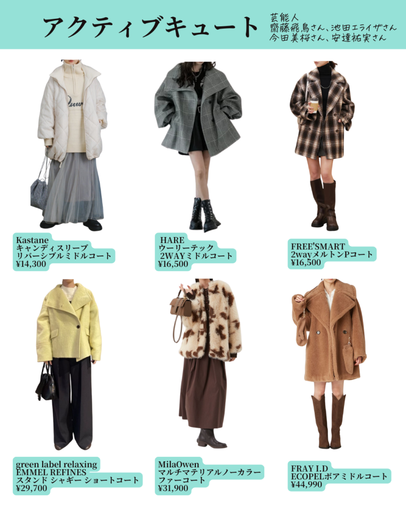 顔タイプ診断®︎ アクティブキュートのコート