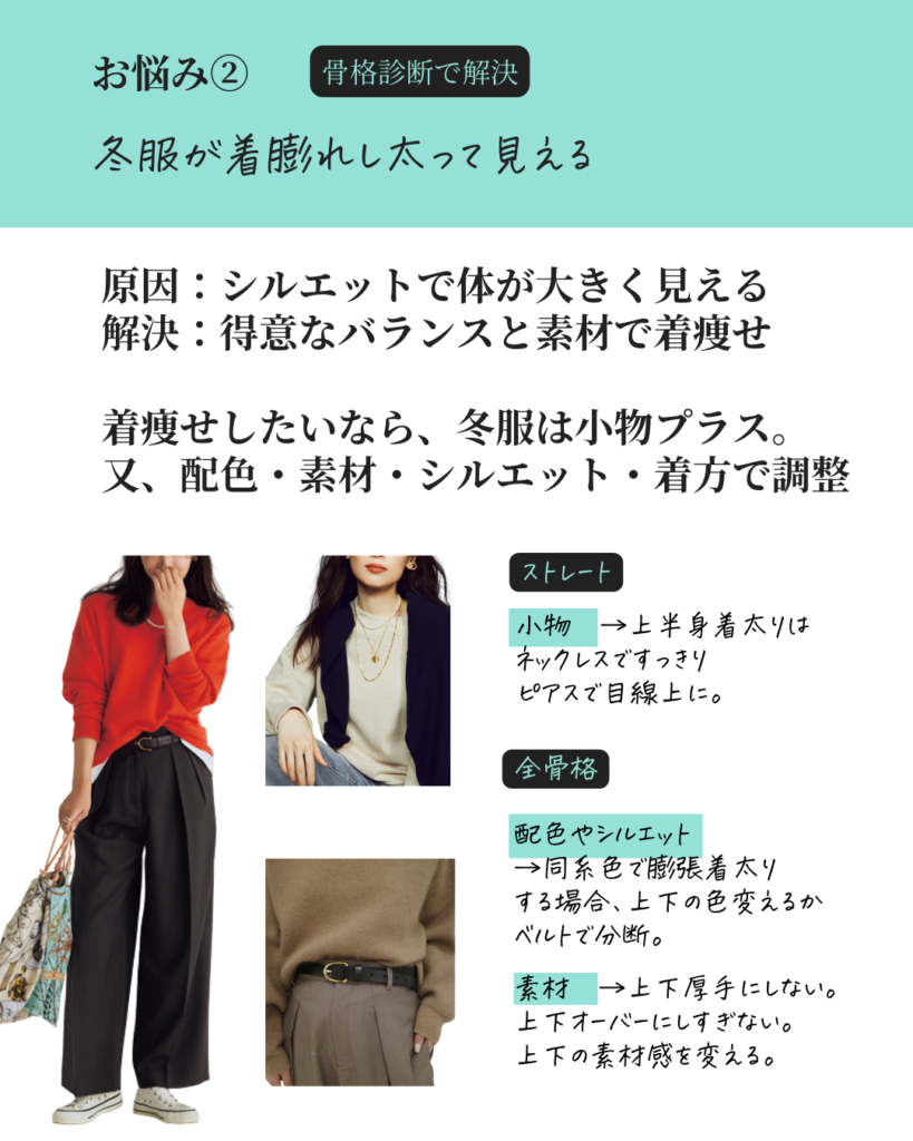 冬服が着太りし太って見える