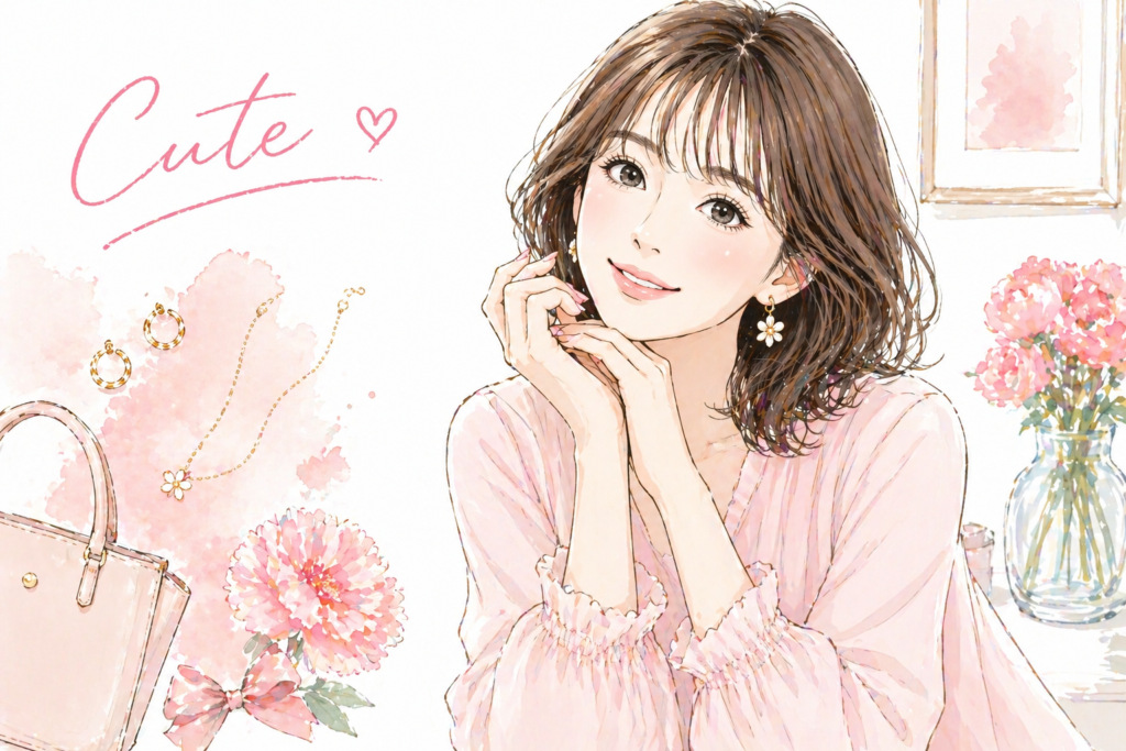 顔タイプ診断キュートタイプ｜丸顔・やわらかい印象の似合うファッション 