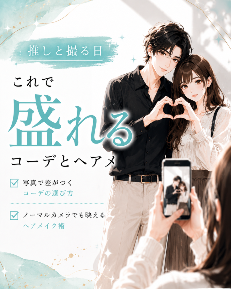 これで盛れるコーデとヘアメ