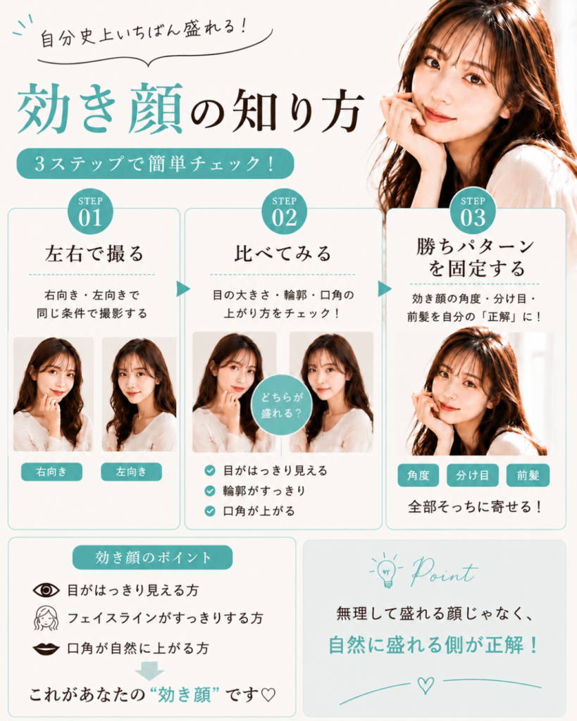 効き顔の知り方3ステップ