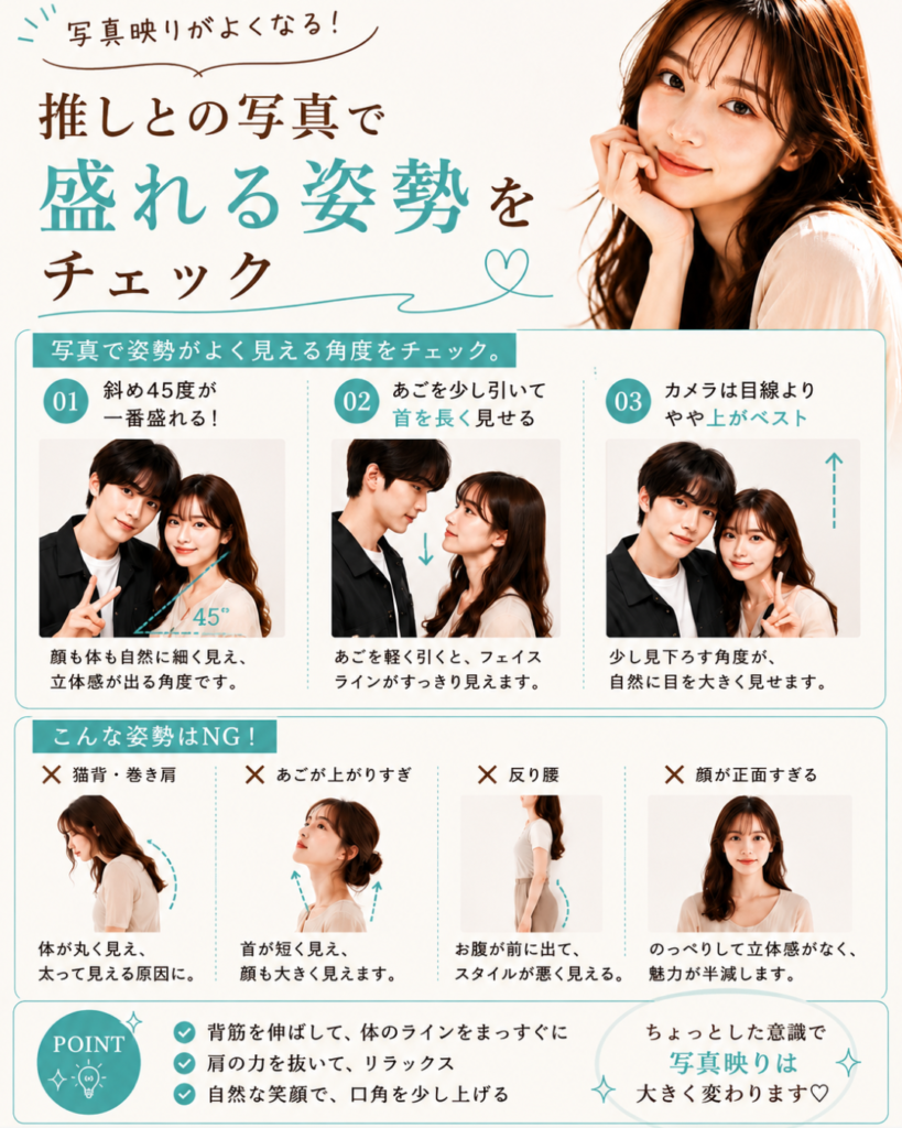 盛れる姿勢をチェックする3ステップ