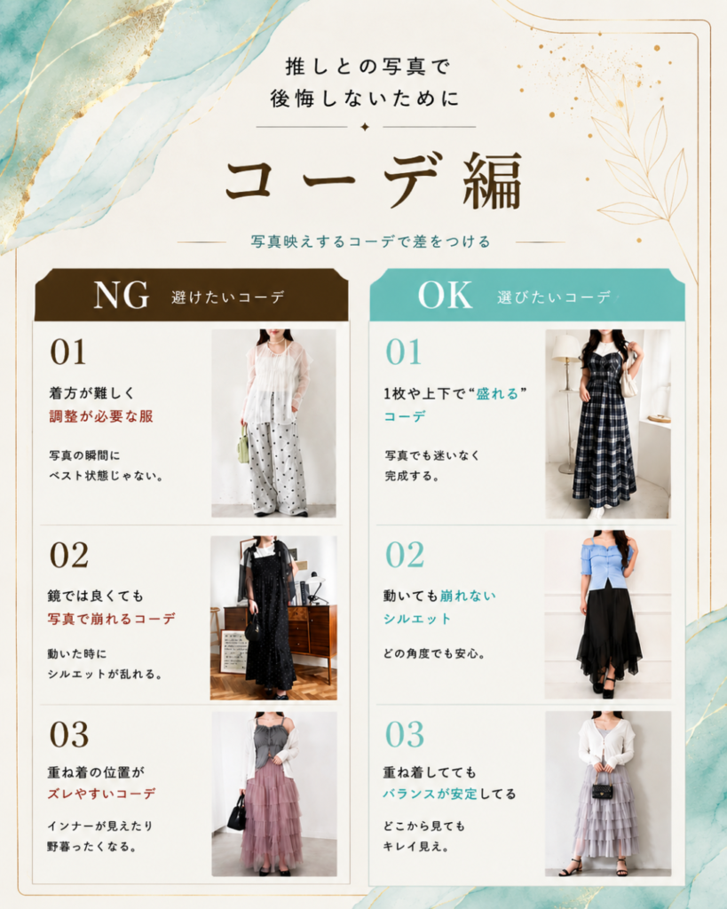 推しとの写真で後悔しないためのコーデ
