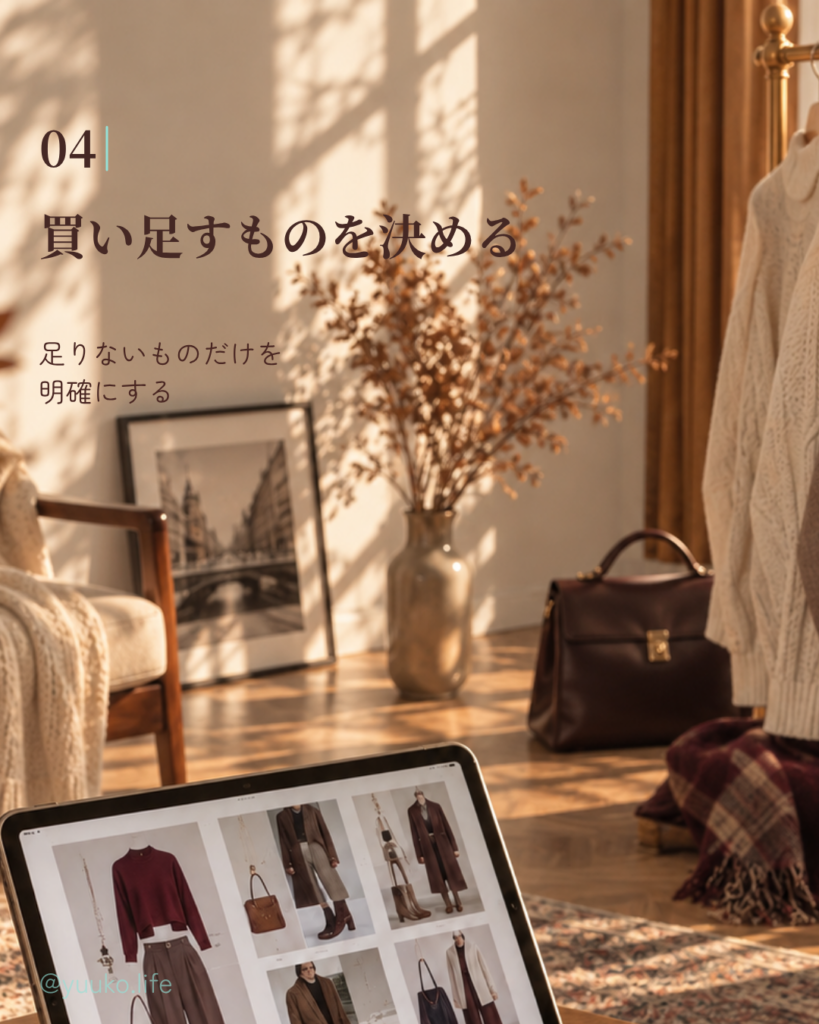 04 買い足すものを決める