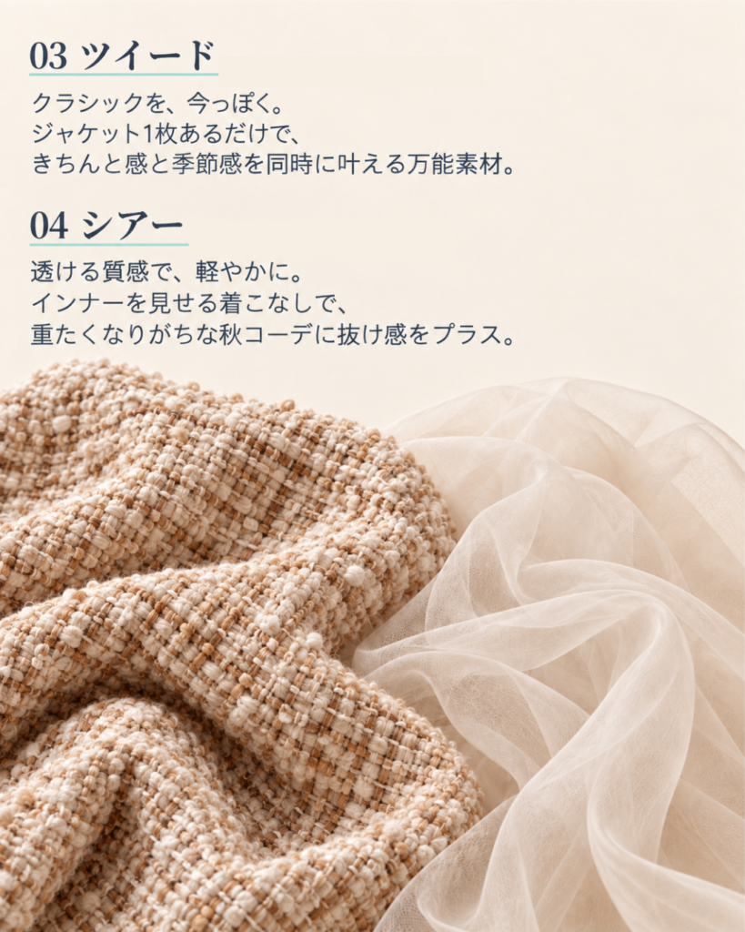 ツイードとシアーの特徴
